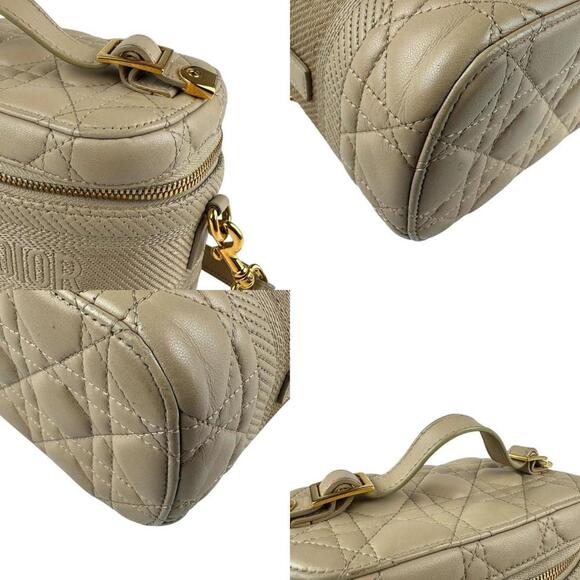 CHRISTIAN DIOR Cream Leather Shoulder Bag - Picture 4 of 5